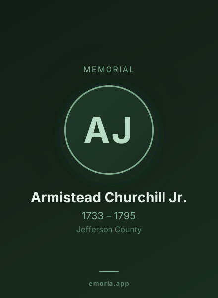 Memorial portrait of Armistead Churchill Jr.