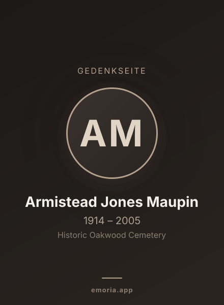 Gedenkportrait von Armistead Jones Maupin