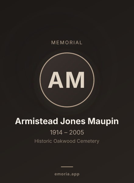 Memorial portrait of Armistead Jones Maupin