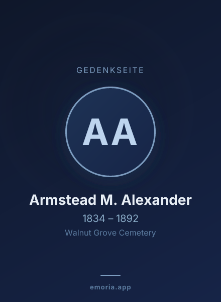 Gedenkportrait von Armstead M. Alexander