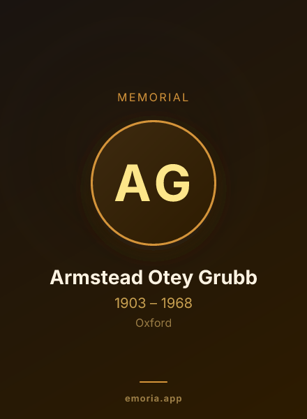 Memorial portrait of Armstead Otey Grubb