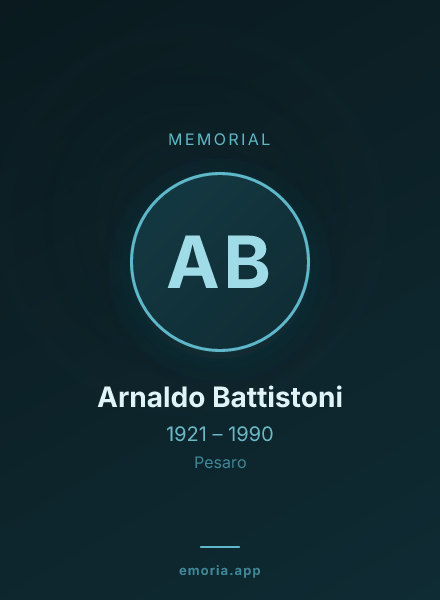 Memorial portrait of Arnaldo Battistoni