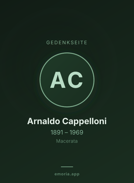 Gedenkportrait von Arnaldo Cappelloni