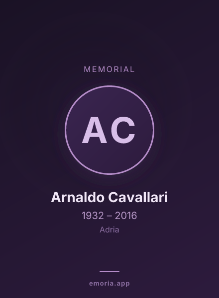 Memorial portrait of Arnaldo Cavallari