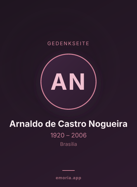 Gedenkportrait von Arnaldo de Castro Nogueira
