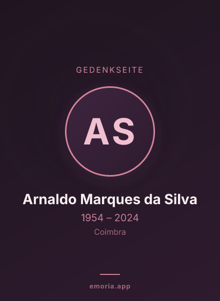Gedenkportrait von Arnaldo Marques da Silva