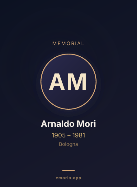 Memorial portrait of Arnaldo Mori