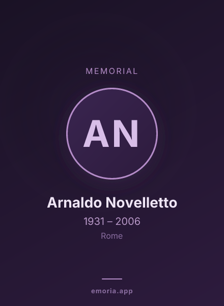 Memorial portrait of Arnaldo Novelletto