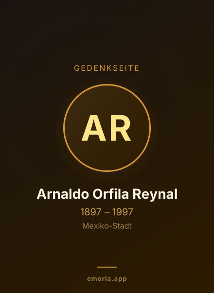 Gedenkportrait von Arnaldo Orfila Reynal