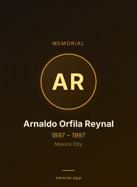 Memorial portrait of Arnaldo Orfila Reynal