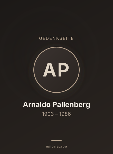Gedenkportrait von Arnaldo Pallenberg