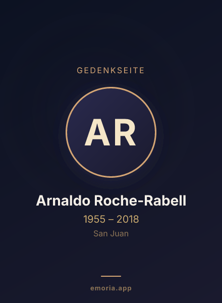 Gedenkportrait von Arnaldo Roche-Rabell