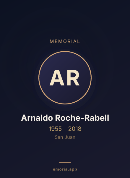 Memorial portrait of Arnaldo Roche-Rabell