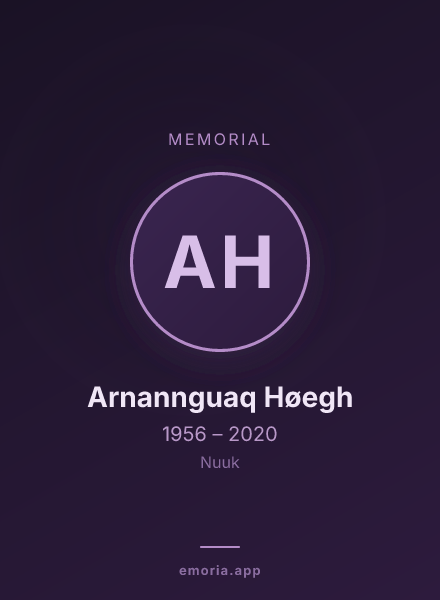 Memorial portrait of Arnannguaq Høegh