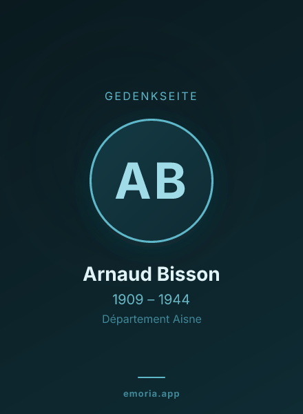 Gedenkportrait von Arnaud Bisson