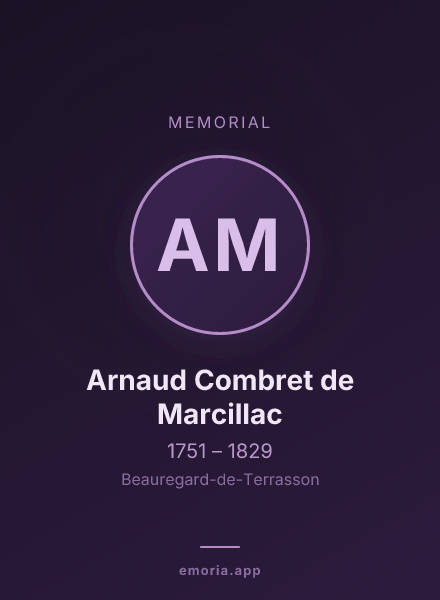 Memorial portrait of Arnaud Combret de Marcillac