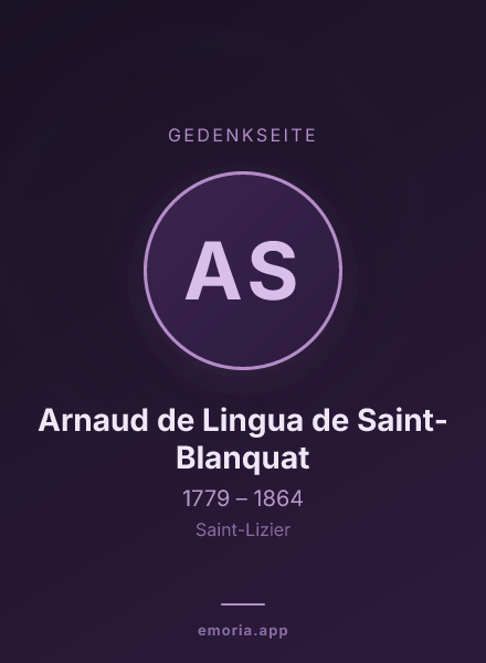 Gedenkportrait von Arnaud de Lingua de Saint-Blanquat