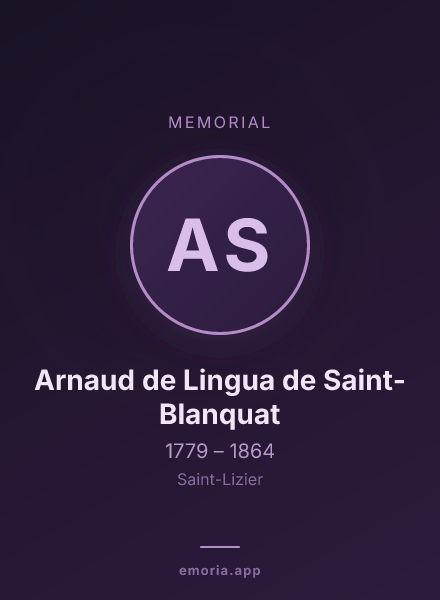 Memorial portrait of Arnaud de Lingua de Saint-Blanquat