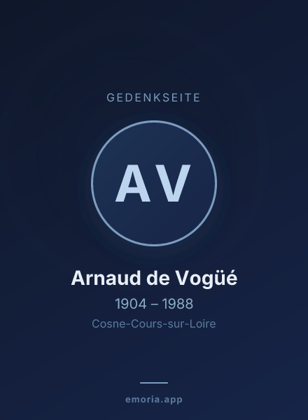 Gedenkportrait von Arnaud de Vogüé