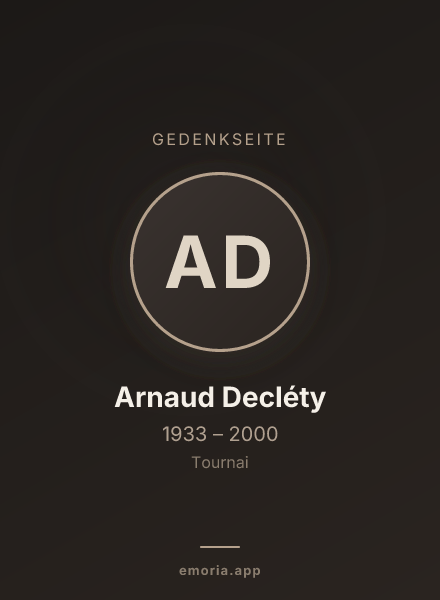 Gedenkportrait von Arnaud Decléty