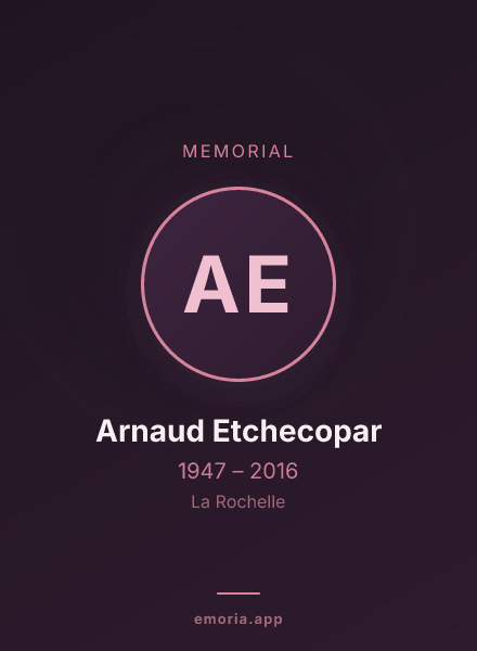 Memorial portrait of Arnaud Etchecopar