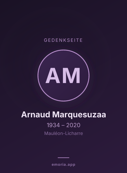 Gedenkportrait von Arnaud Marquesuzaa