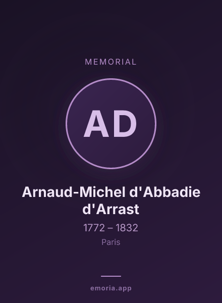Memorial portrait of Arnaud-Michel d'Abbadie d'Arrast