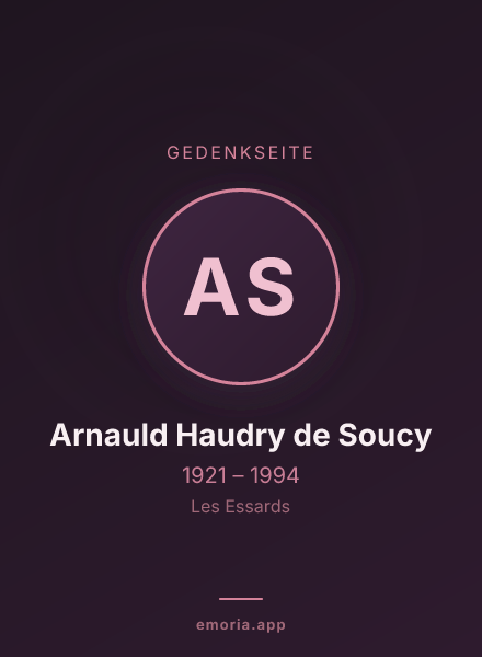 Gedenkportrait von Arnauld Haudry de Soucy