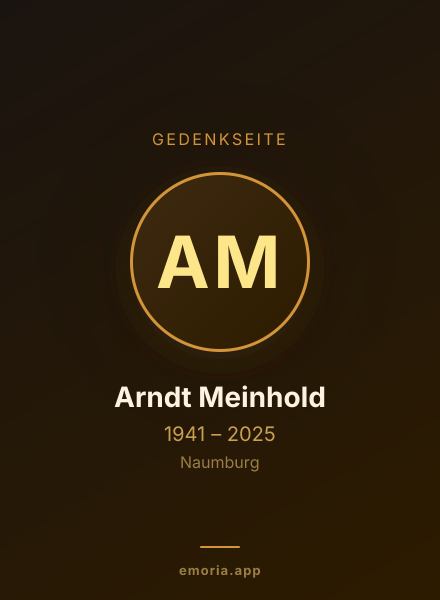 Gedenkportrait von Arndt Meinhold