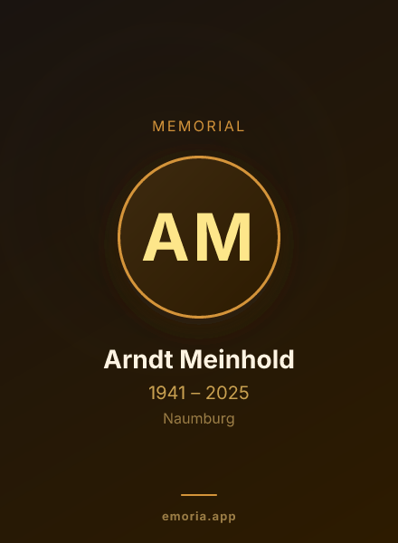 Memorial portrait of Arndt Meinhold
