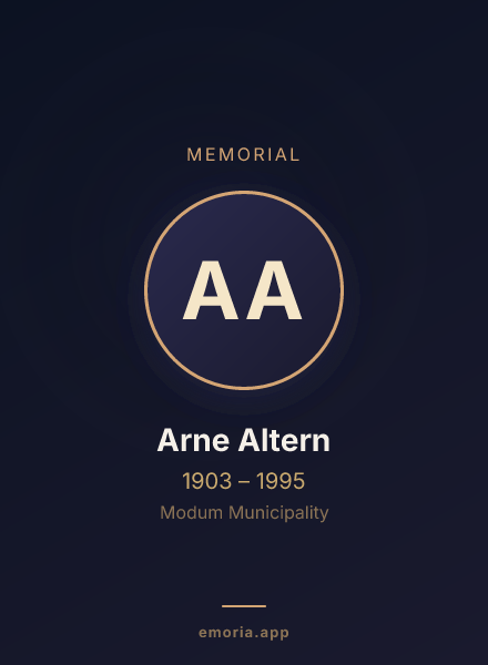 Memorial portrait of Arne Altern