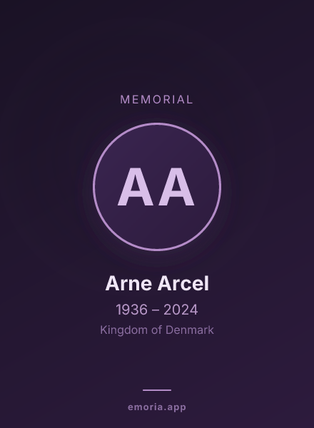 Memorial portrait of Arne Arcel
