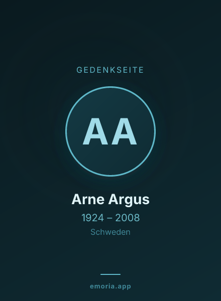 Gedenkportrait von Arne Argus