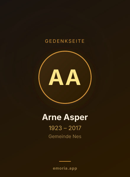 Gedenkportrait von Arne Asper