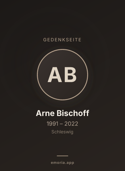 Gedenkportrait von Arne Bischoff