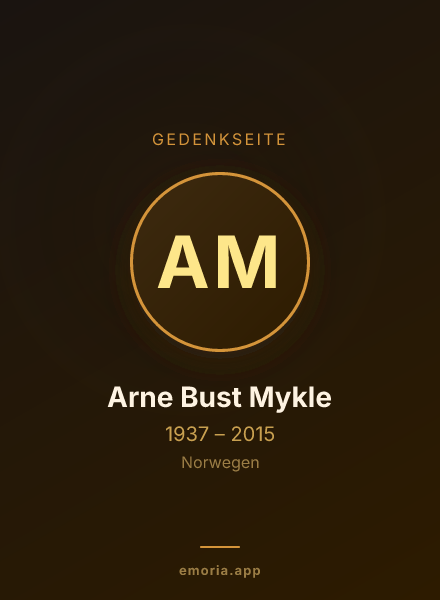 Gedenkportrait von Arne Bust Mykle