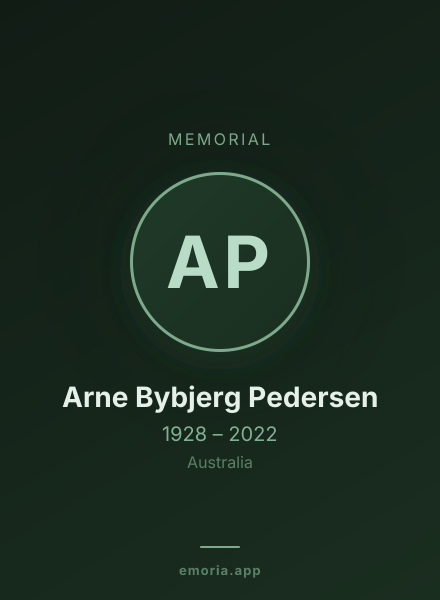 Memorial portrait of Arne Bybjerg Pedersen