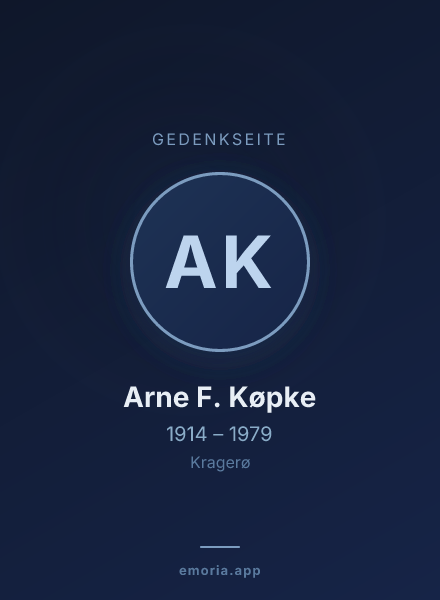 Gedenkportrait von Arne F. Køpke