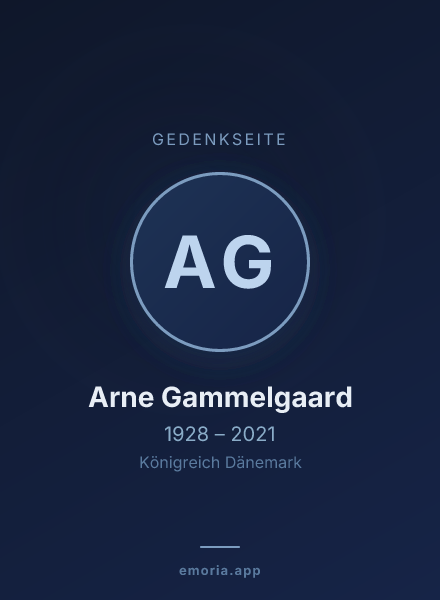 Gedenkportrait von Arne Gammelgaard