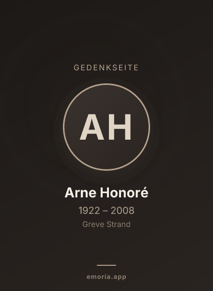 Gedenkportrait von Arne Honoré