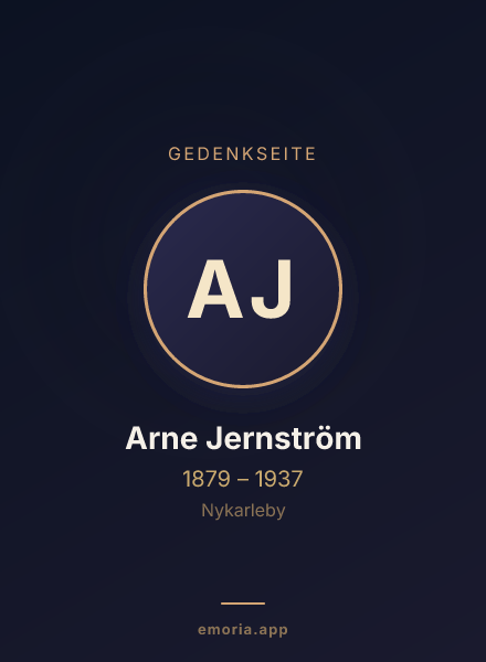 Gedenkportrait von Arne Jernström