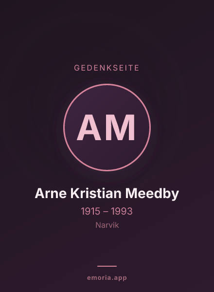 Gedenkportrait von Arne Kristian Meedby
