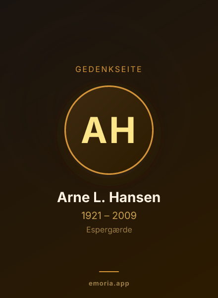 Gedenkportrait von Arne L. Hansen