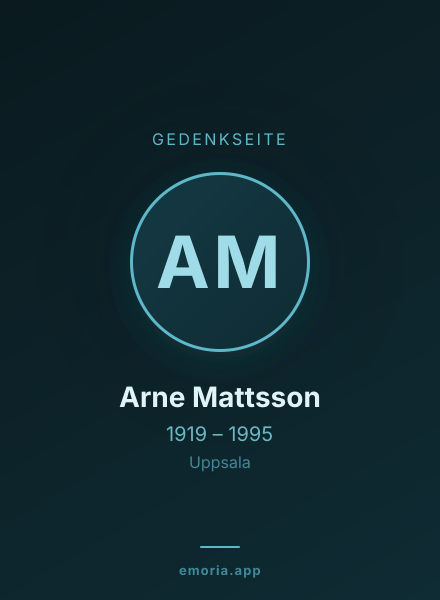 Gedenkportrait von Arne Mattsson