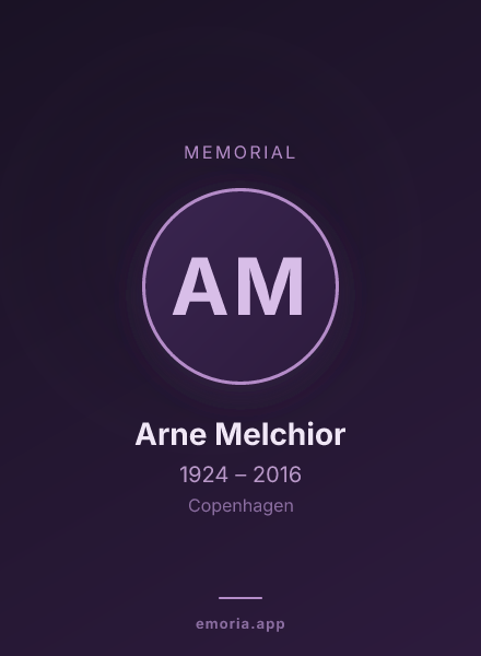 Memorial portrait of Arne Melchior