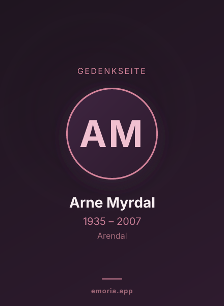 Gedenkportrait von Arne Myrdal