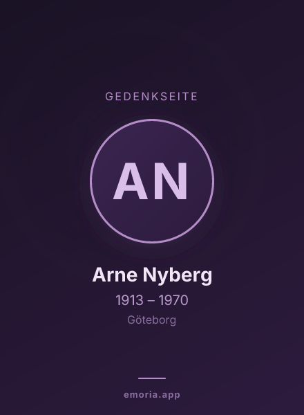 Gedenkportrait von Arne Nyberg