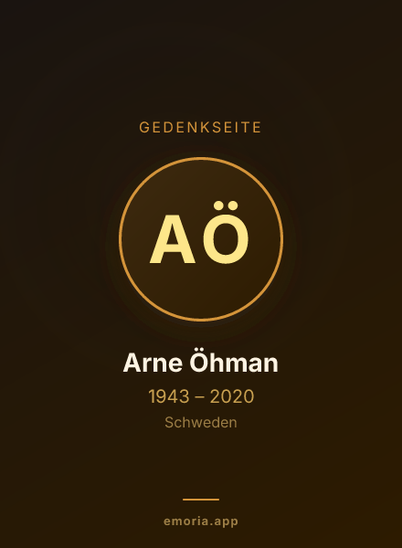 Gedenkportrait von Arne Öhman