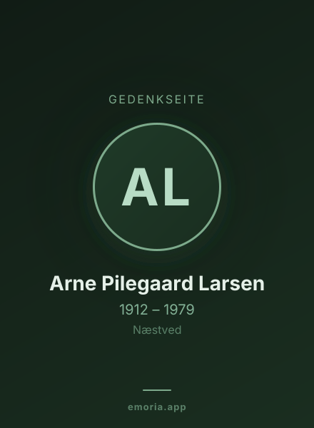 Gedenkportrait von Arne Pilegaard Larsen