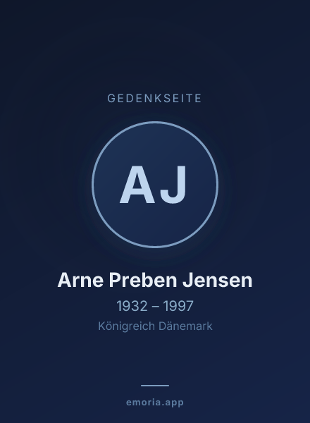Gedenkportrait von Arne Preben Jensen